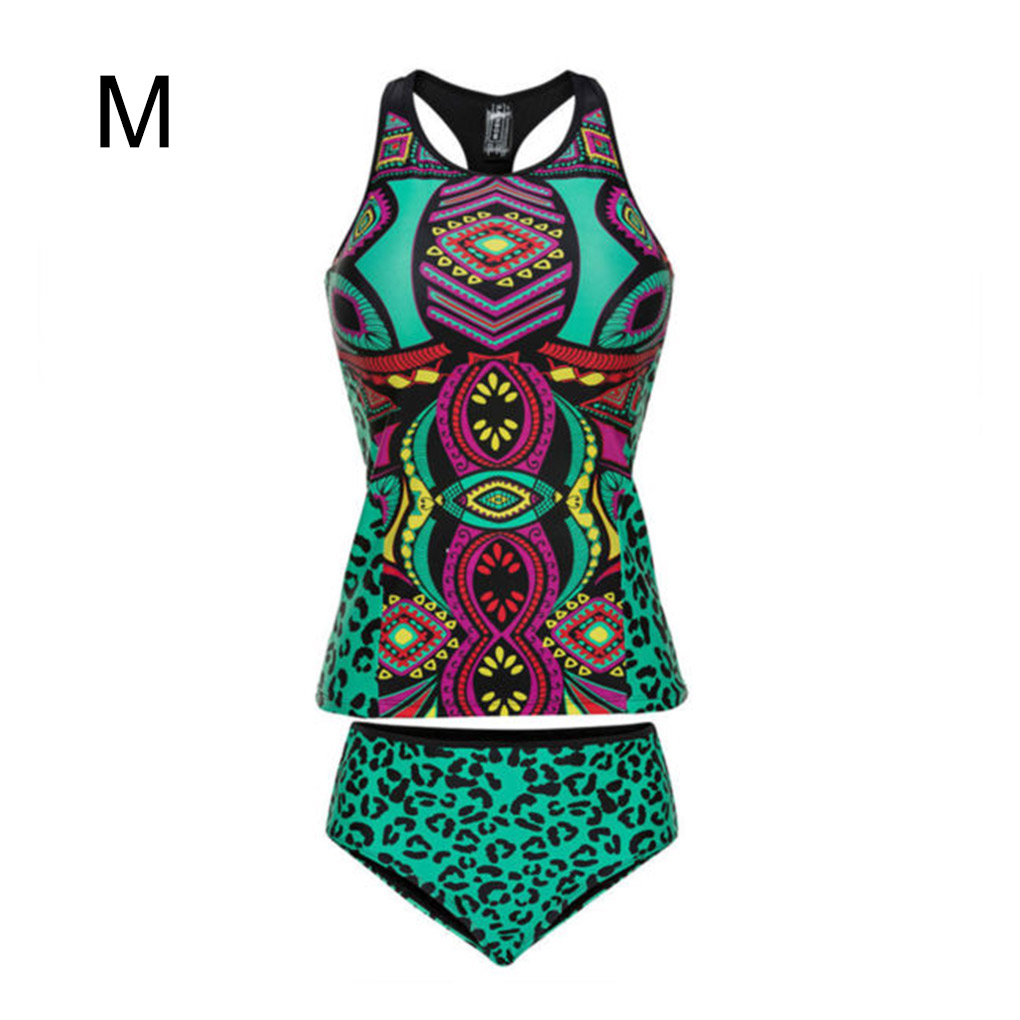 Women Blouson Tankini Set Sporty with Boy Vest Swimsuit Bathing Swimwear
