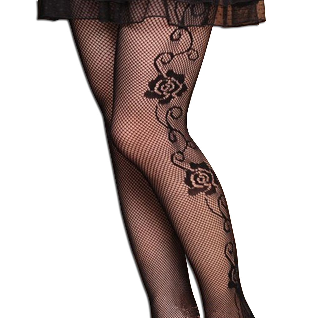 1/2/3 Womens Mesh Flower Pattern Stockings Lace Hollow Pantyhose Tights - Picture 36 of 37