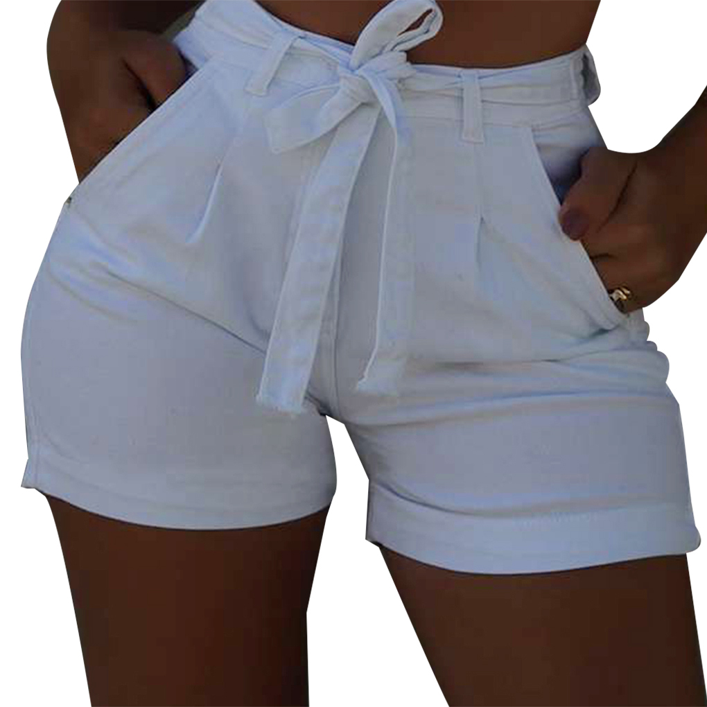 Women Denim Shorts Skinny Short Jeans High-waist Hot Pants Short Jeans Washed