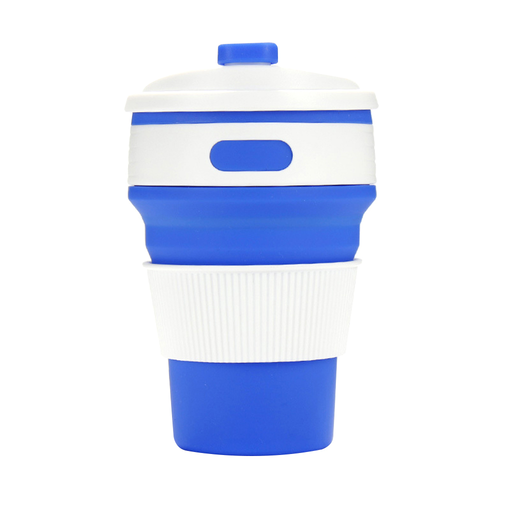 350ml Collapsible Silicone Travel Coffee Tea Mug Outdoor Camping Folding Cup - Bild 13 von 16