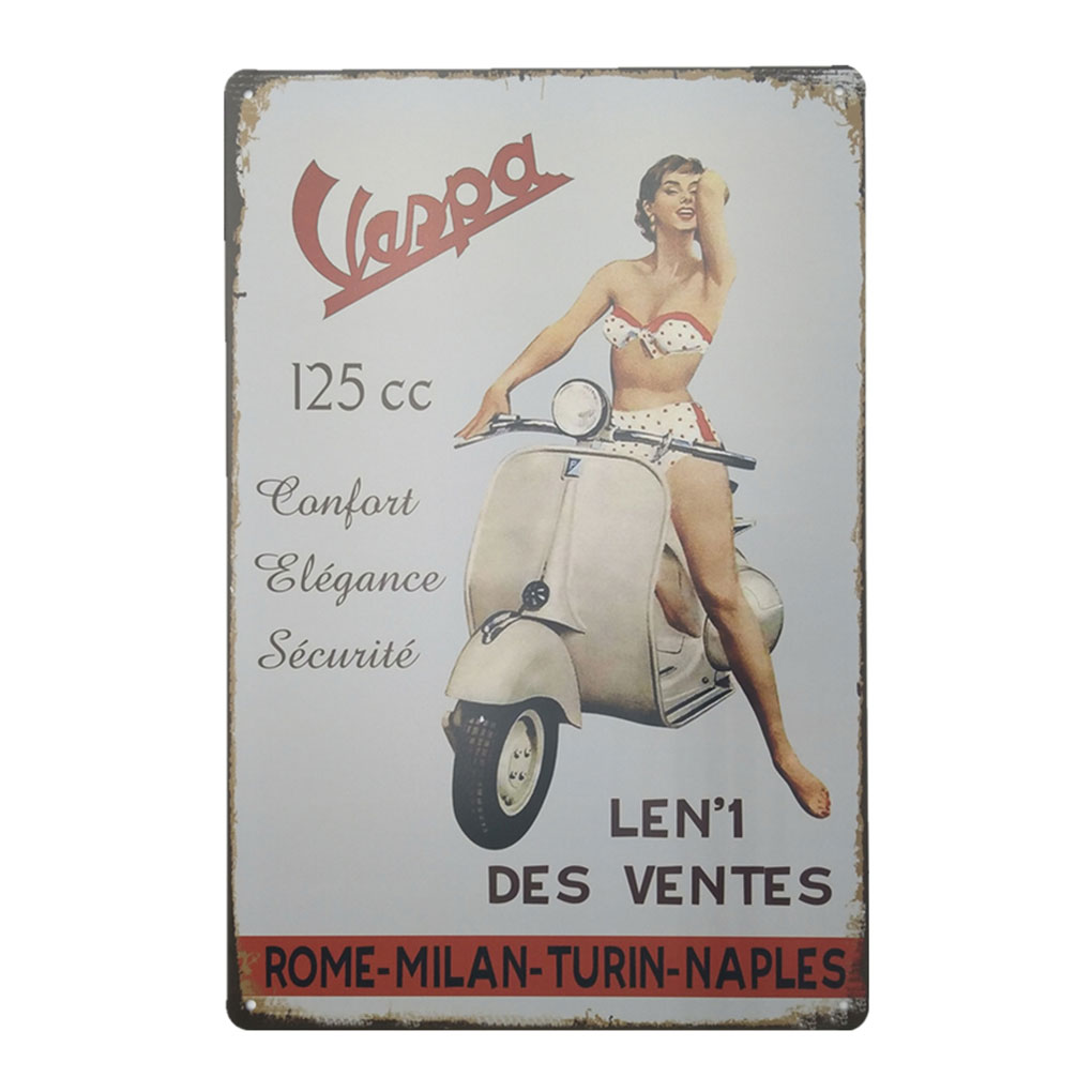 Vintage Retro Iron Wall Decors Car Motorcycle Poster Sign Plaque Home Livingroom - Picture 14 of 23