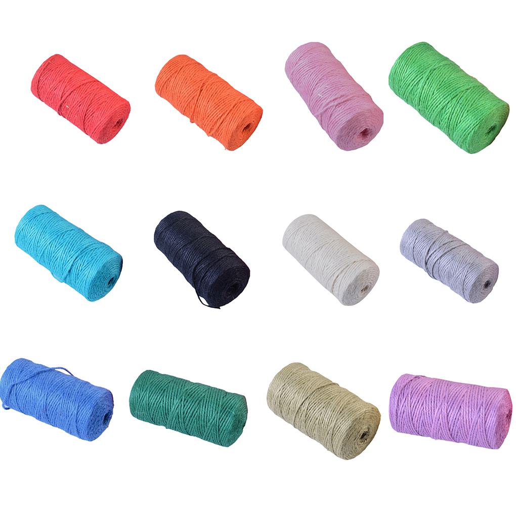 1/2/3 Rope Colorful Natural Jute Twine String Roll Cord for DIY Art Crafts and - Picture 15 of 20