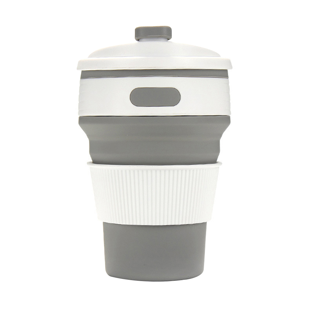 350ml Collapsible Silicone Travel Coffee Tea Mug Outdoor Camping Folding Cup - Bild 15 von 16