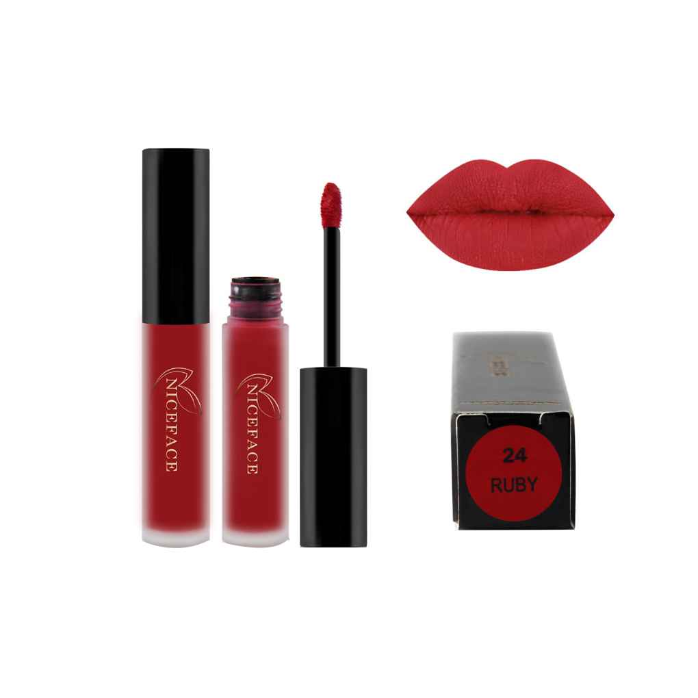 1/2/3 NICEFACE 26 Colors Lip Gloss Waterproof Matt Matte Long Lasting Lips - Picture 26 of 27
