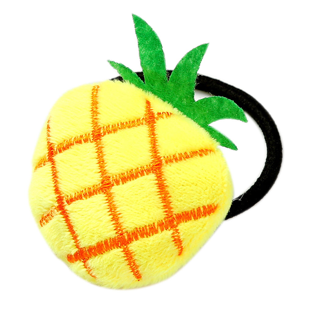 Kids Girls Headdress Lovely Children Women Cartoon Hair Rope Tie Plush Fruit - Picture 10 of 15