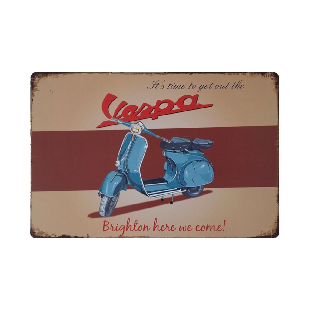 Vintage Retro Iron Wall Decors Car Motorcycle Poster Sign Plaque Home Livingroom - Picture 21 of 23