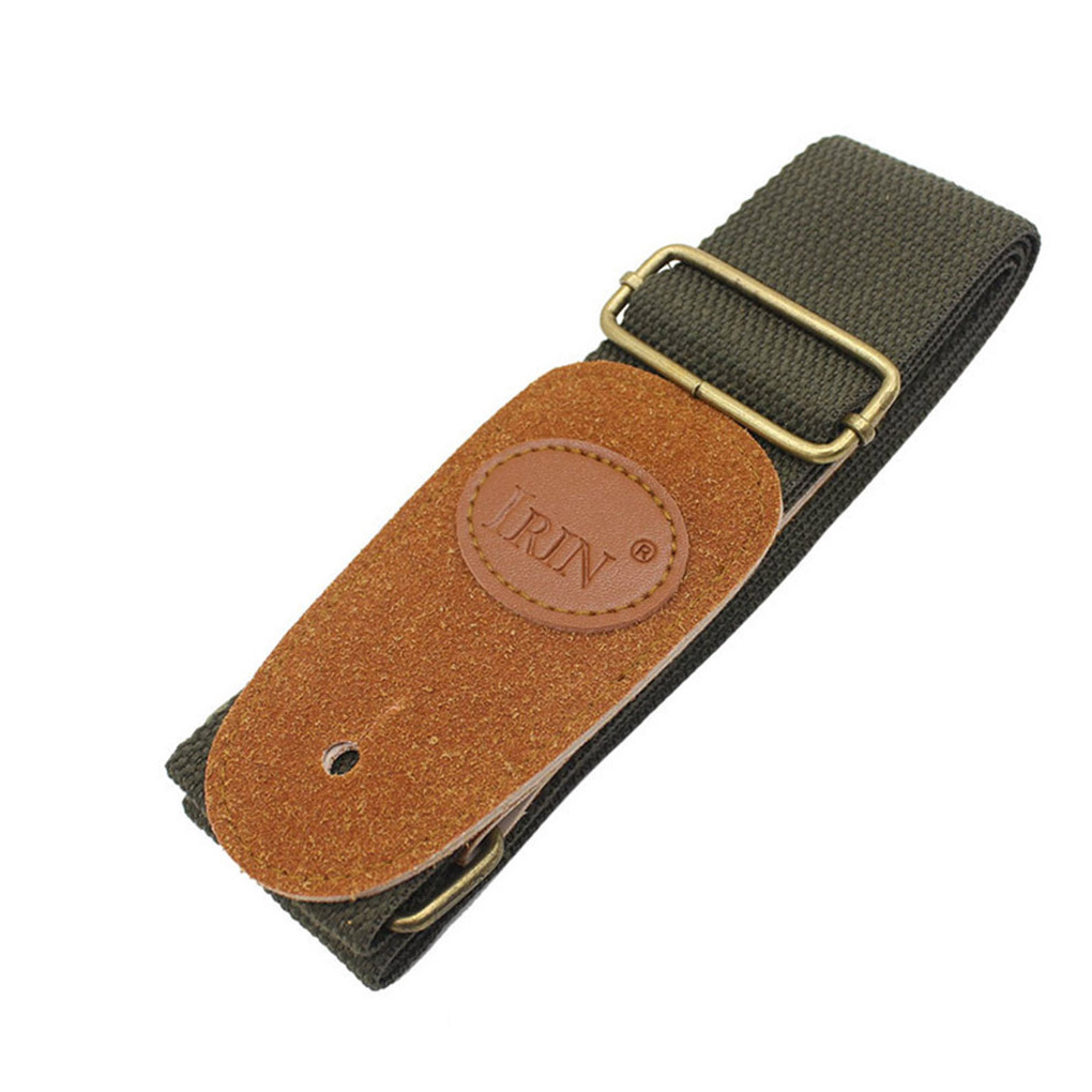 Adjustable Cotton Leather Ends Strap Belt for Acoustic Electric Folk Bass Guitar - Picture 10 of 10