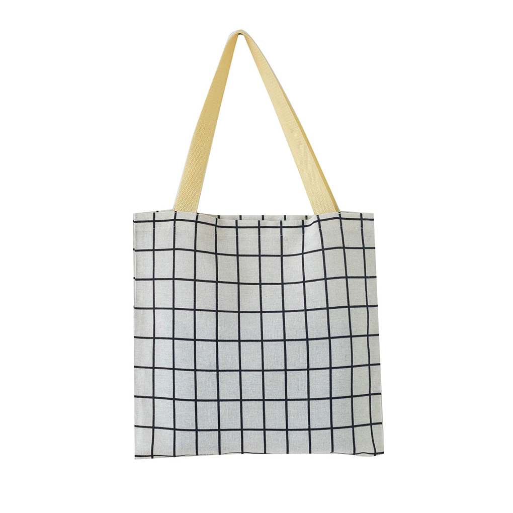 Women Plaid Stripe Flower Print Shoulder Bags Printing Casual Shopping Tote - Picture 11 of 14