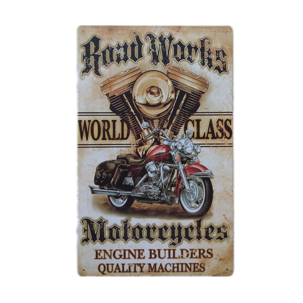 Vintage Retro Iron Wall Decors Car Motorcycle Poster Sign Plaque Home Livingroom - Picture 13 of 23