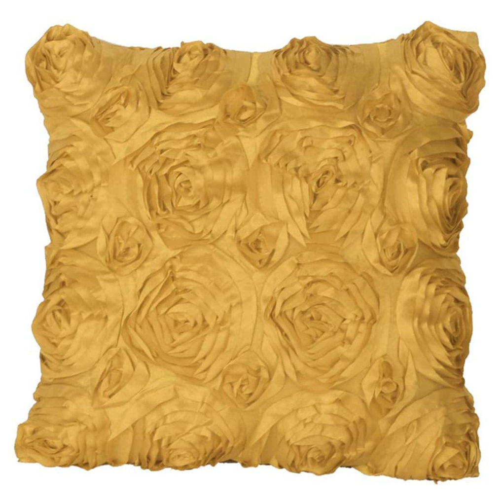 Satin Flower Pillow Case Sofa Chair Throw Pillow Cover Home Decorative Cushion - Picture 10 of 11