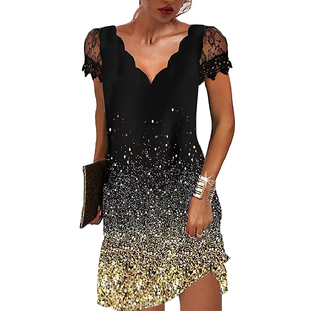 Short Sleeve Women Dress Date Night Graduation Engagement Summer Clothing