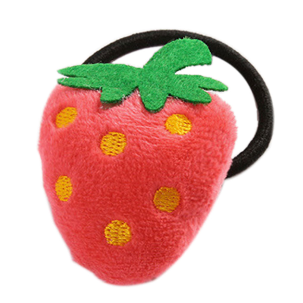 Kids Girls Headdress Lovely Children Women Cartoon Hair Rope Tie Plush Fruit - Picture 11 of 15