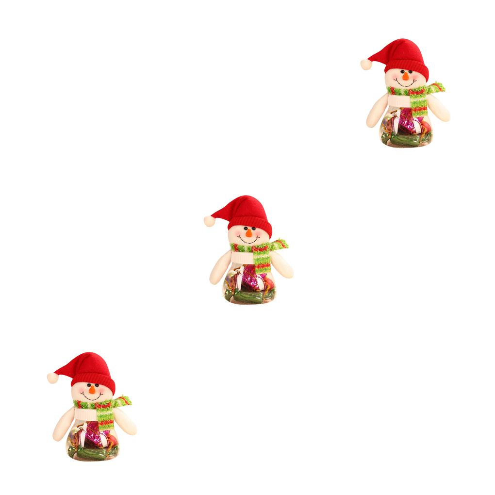 1/2/3 Kids Christmas Candy Jar Cartoon Xmas Themed Sugar Bottle for Sweet Box - Picture 11 of 12