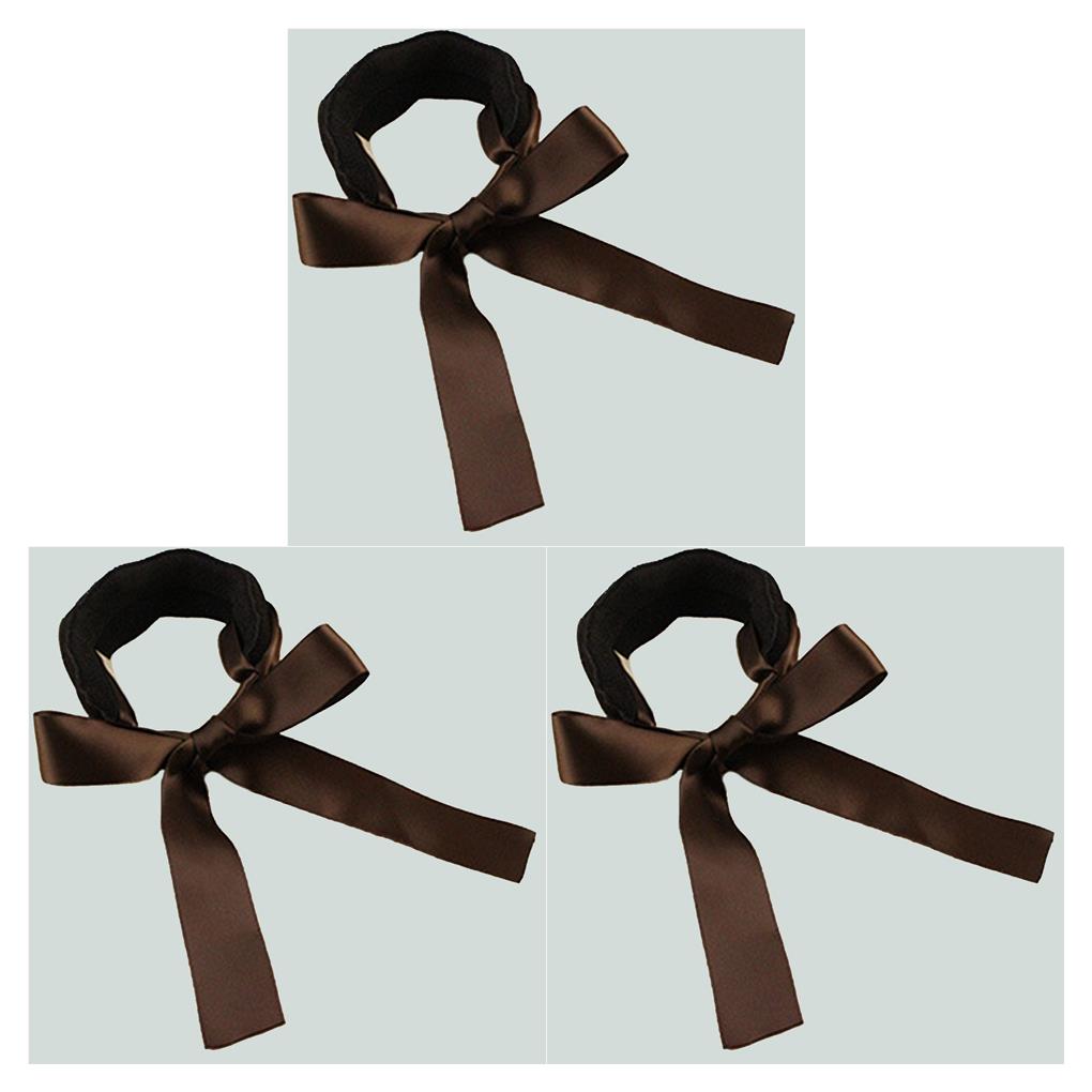 1/2/3 Women Meatball Head Bowknot Hair Band Sponge Cloth Fabric Hair Rope - Picture 4 of 9