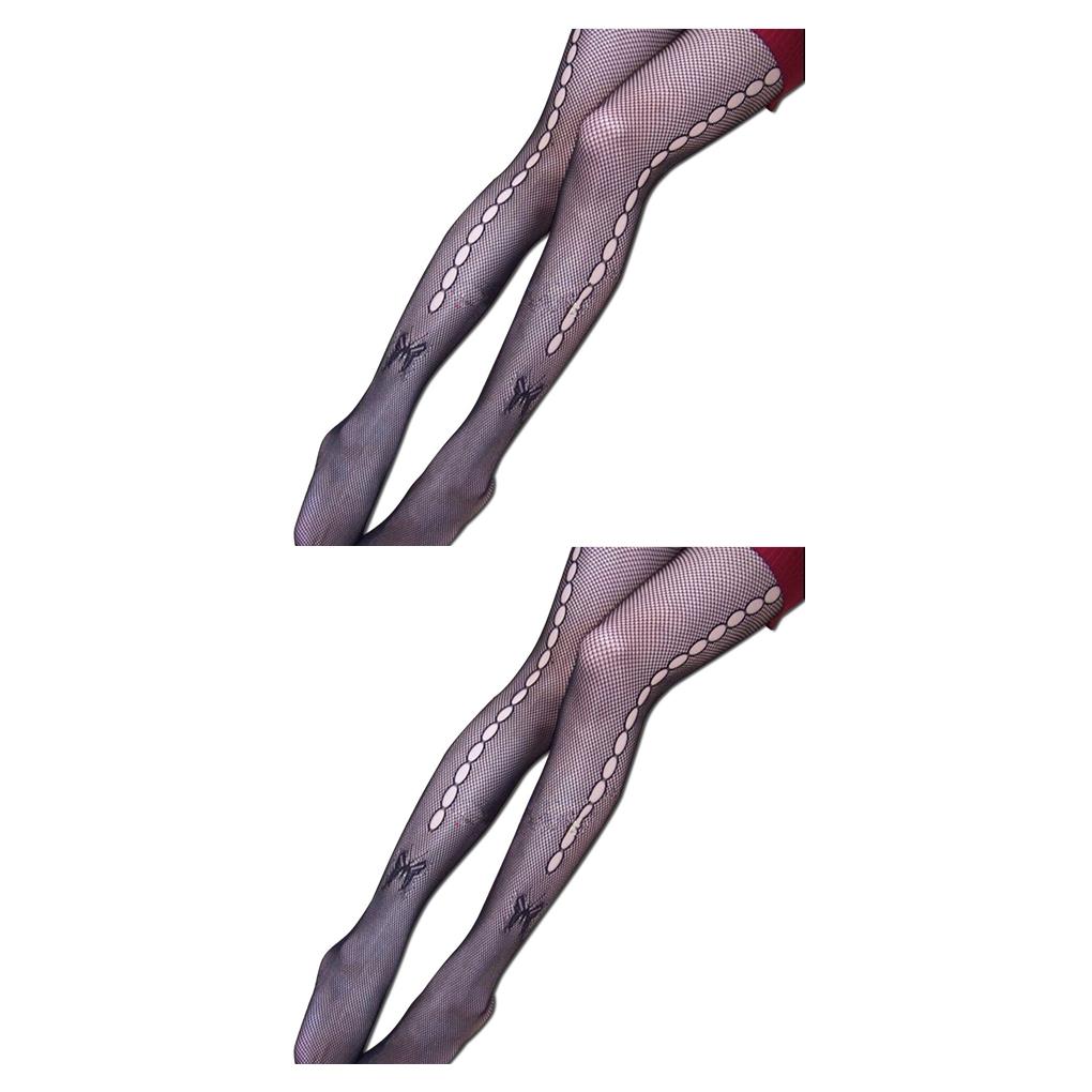 1/2/3 Womens Mesh Flower Pattern Stockings Lace Hollow Pantyhose Tights - Picture 21 of 37