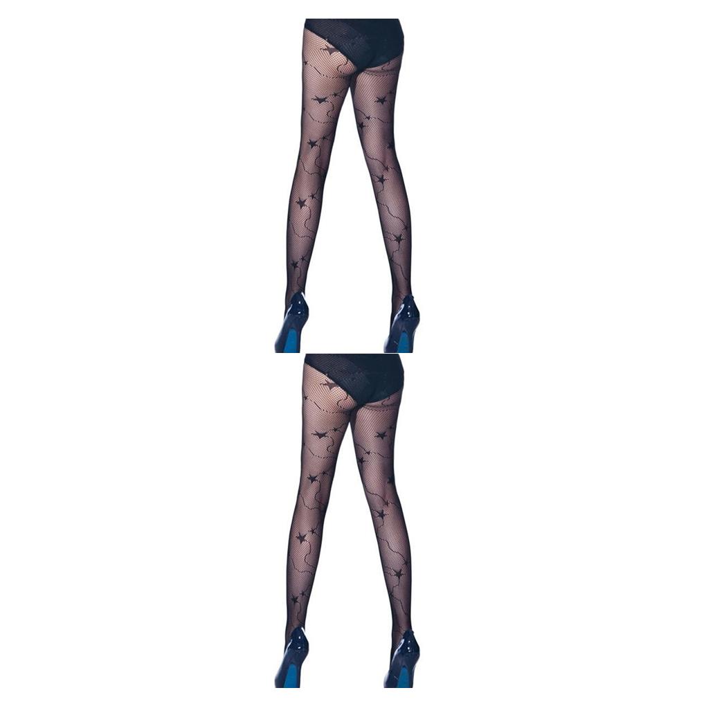 1/2/3 Womens Mesh Flower Pattern Stockings Lace Hollow Pantyhose Tights - Picture 23 of 37