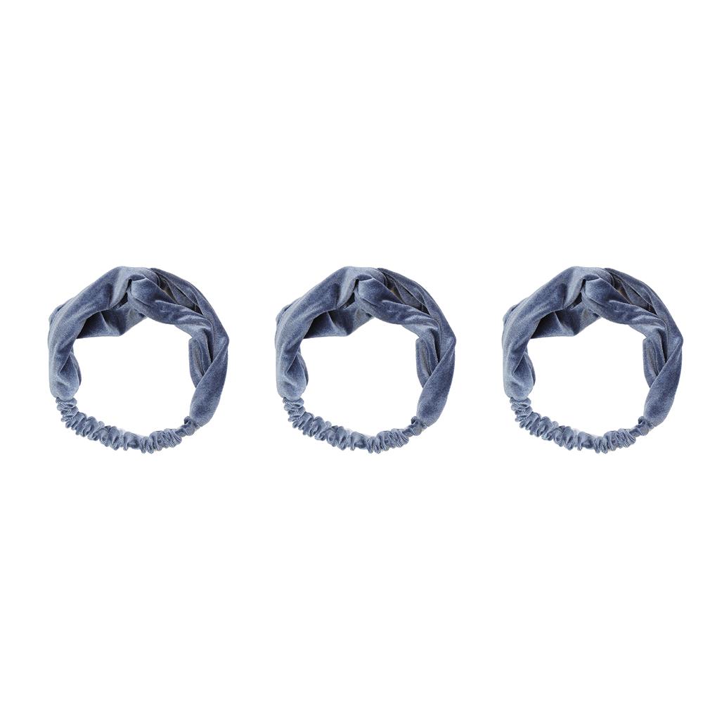 1/2/3 Women Velvet Elastic Twisted Headband Girl Solid Knotted Headwrap Makeup - Picture 7 of 8