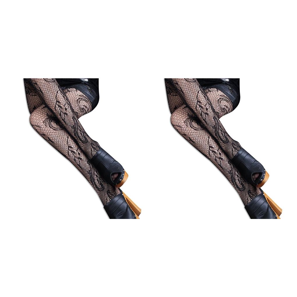 1/2/3 Womens Mesh Flower Pattern Stockings Lace Hollow Pantyhose Tights - Picture 25 of 37