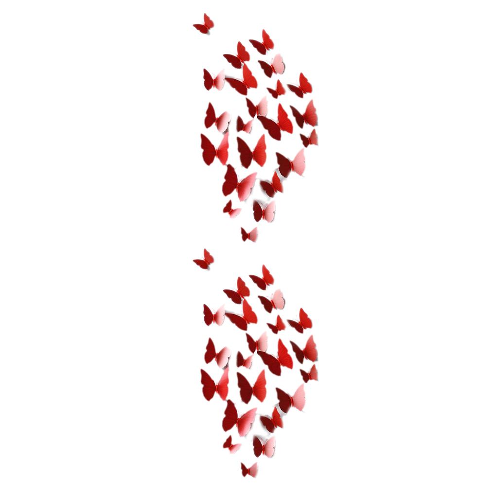 1/2/3 12pcs 3D Lifelike Butterfly Wall Stickers Wedding Decoration - Picture 13 of 19