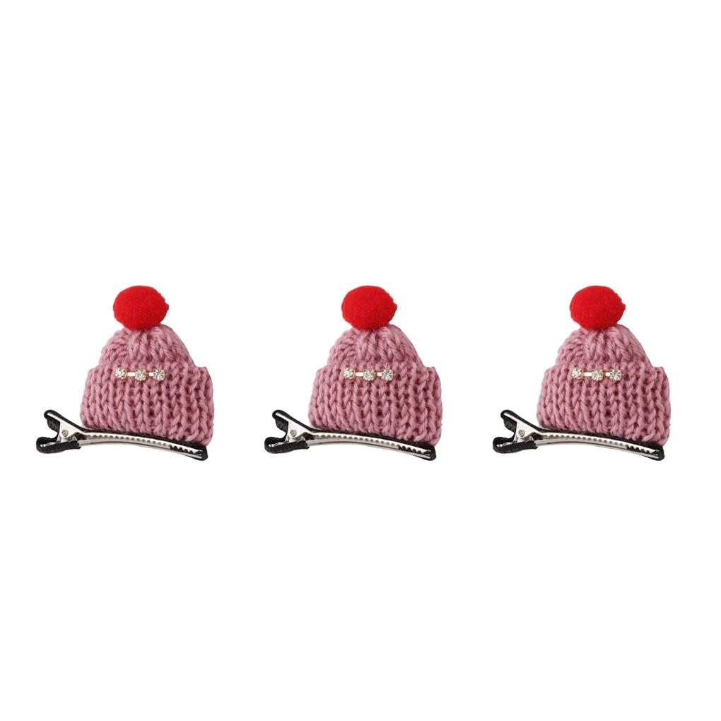 1/2/3 Cap Shaped Hat Hair Clips Hair Accessories Head Wear Knitted Hairpins - Picture 16 of 24