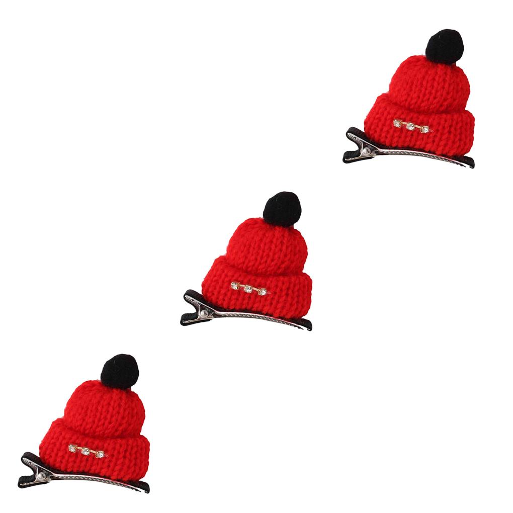 1/2/3 Cap Shaped Hat Hair Clips Hair Accessories Head Wear Knitted Hairpins - Picture 19 of 24