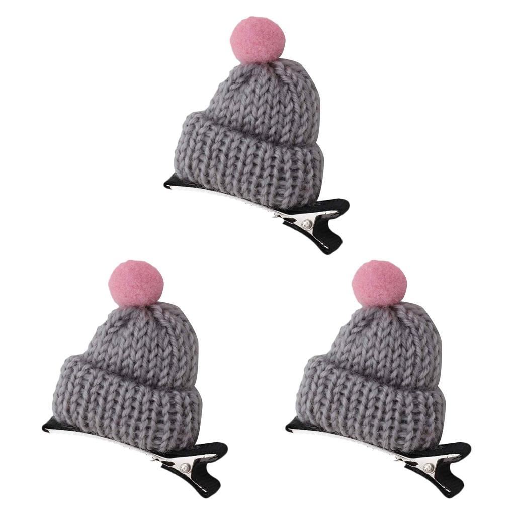 1/2/3 Cap Shaped Hat Hair Clips Hair Accessories Head Wear Knitted Hairpins - Picture 17 of 24