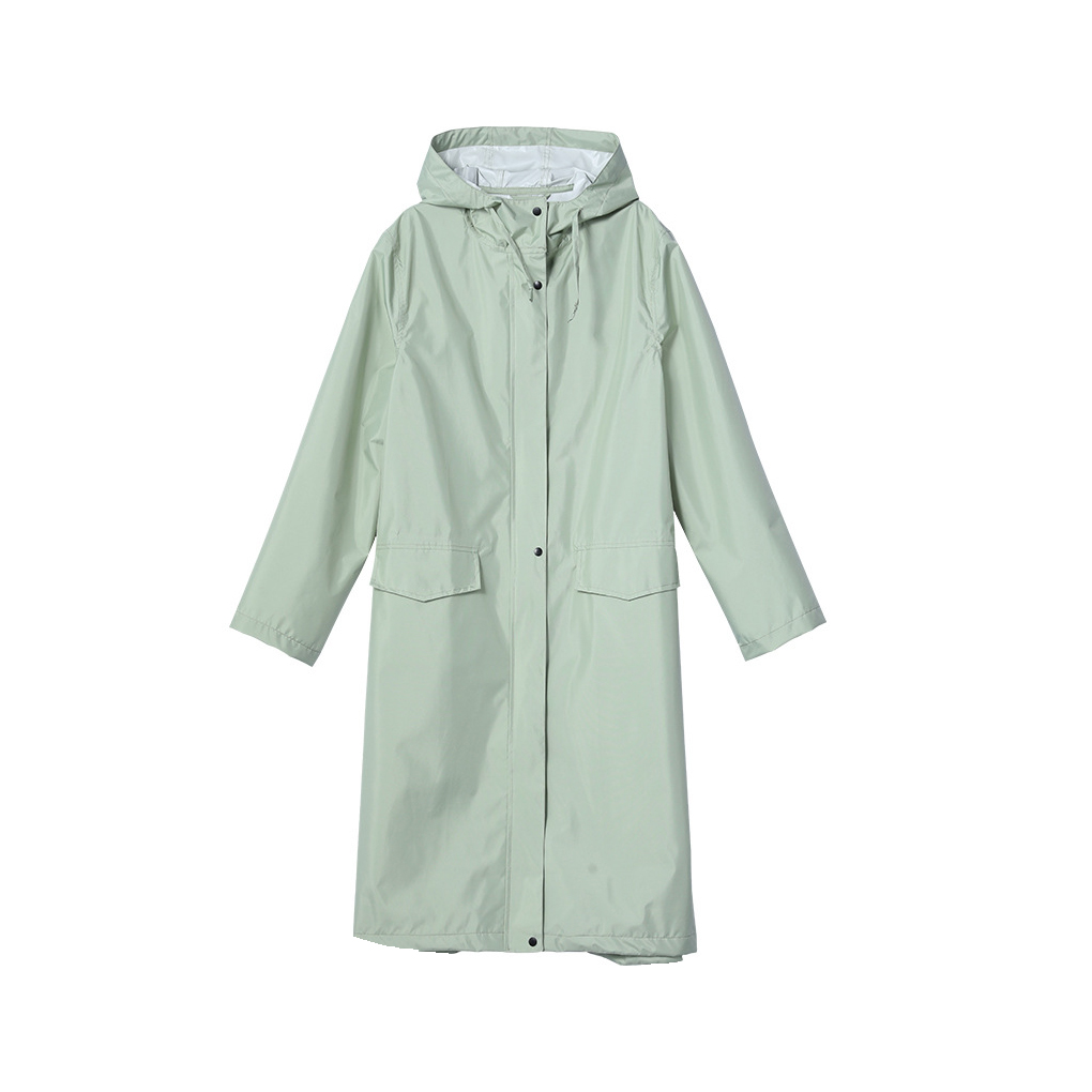 Long Raincoat Breathable Waterproof Rain Jacket Fashion Rainwear Camping