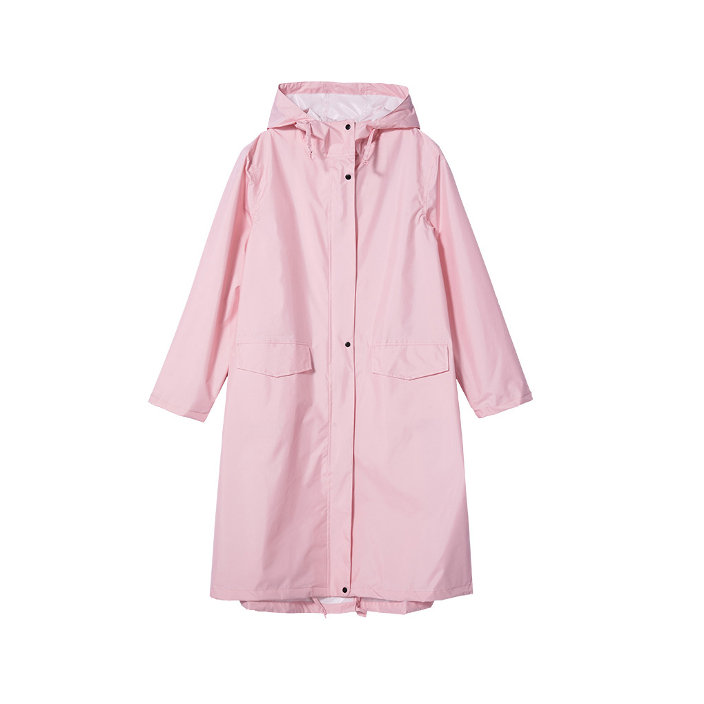 Long Raincoat Breathable Waterproof Rain Jacket Fashion Rainwear Camping