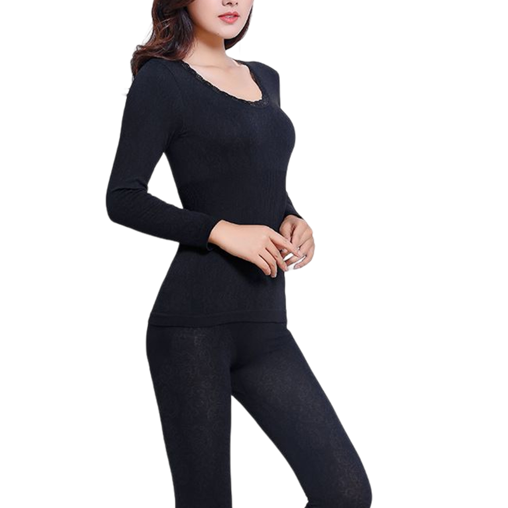 Thermal Underwear Warm Clothing Bodysuit Undershirt Pajamas Sleepwear Set