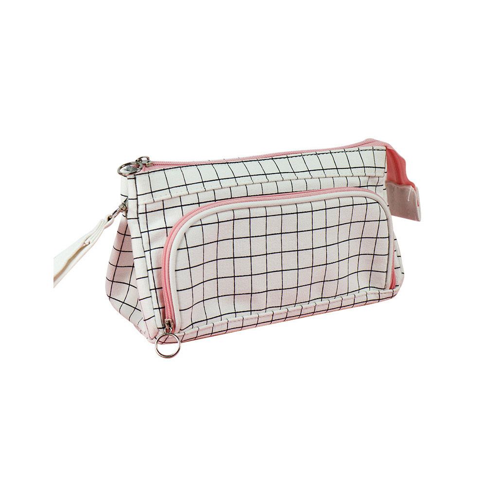 Canvas Pencil Bag Large Capacity Case Pouch Holder Zipper Stationery Storage - Picture 10 of 11