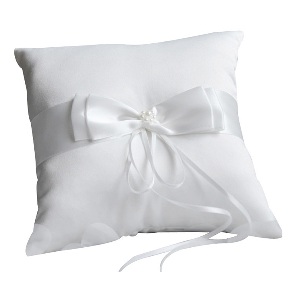 1/2/3 Ring Pillow Pearls Cushion Bearer White Rings Holder Proposal - Picture 15 of 16