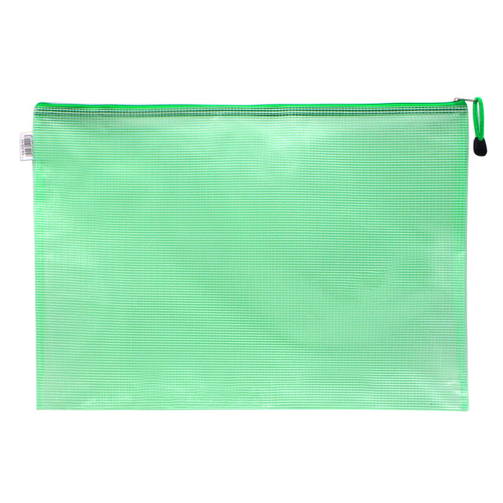 File Mesh Bag Home School Document Wallet Receipt Folder with Zipper Kids