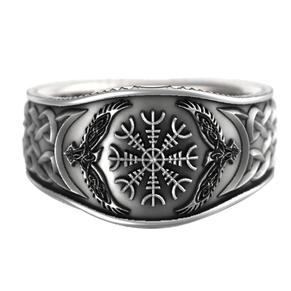 Bague Graffiti Pour Viking Celtic Finger Rings Robuste Petit Bijoux Hommes - Imagen 13 de 15