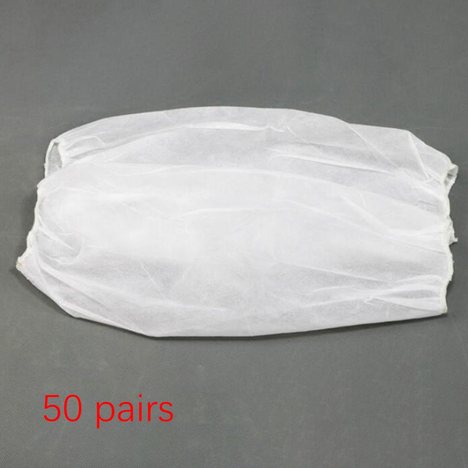 50 Pairs Disposable Oversleeves Arms Sleeves Non Woven Fabric Elastic Straps - Picture 7 of 12