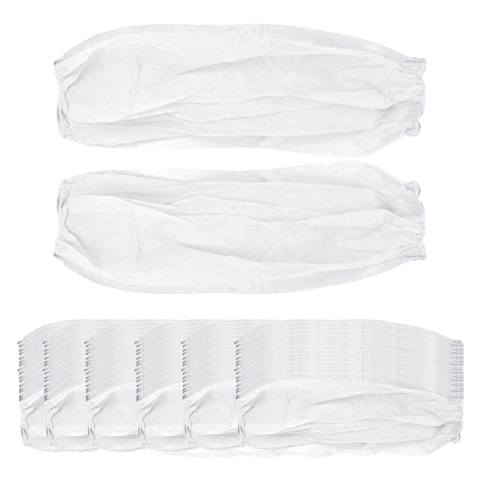 50 Pairs Disposable Oversleeves Arms Sleeves Non Woven Fabric Elastic Straps - Picture 11 of 12