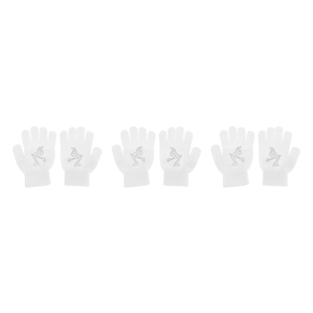 1/2/3 Girls Women Kids Ice Skating Gloves Warm and Cozy for Magic Stretch Glove - Picture 14 of 18