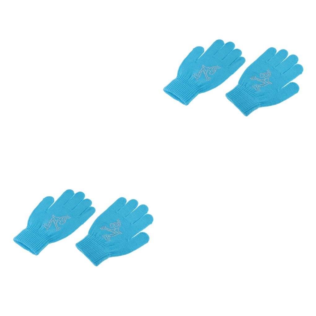 1/2/3 Girls Women Kids Ice Skating Gloves Warm and Cozy for Magic Stretch Glove - Picture 15 of 18