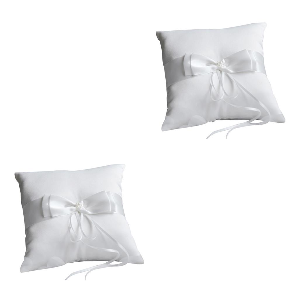 1/2/3 Ring Pillow Pearls Cushion Bearer White Rings Holder Proposal - Picture 12 of 16