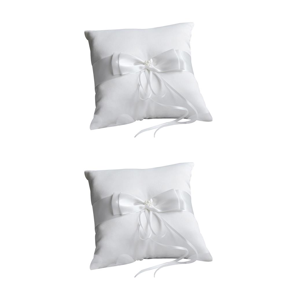 1/2/3 Ring Pillow Pearls Cushion Bearer White Rings Holder Proposal - Picture 13 of 16