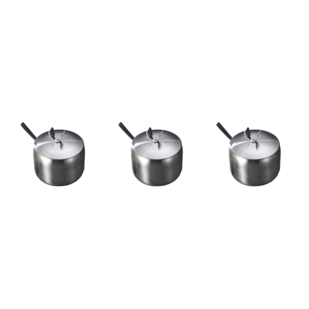 1/2/3 Sugar Bowl Spice Jar Kitchen Gadgets Salt Container Seasoning Pot - Picture 12 of 29