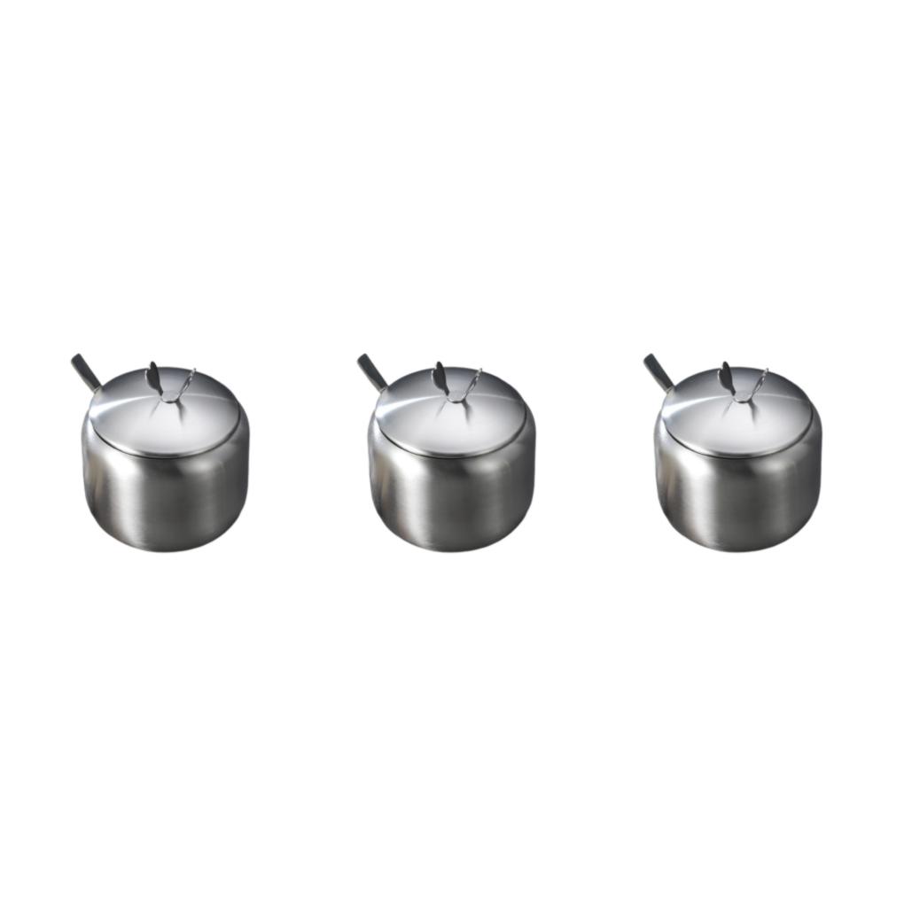 1/2/3 Sugar Bowl Spice Jar Kitchen Gadgets Salt Container Seasoning Pot - Picture 14 of 29