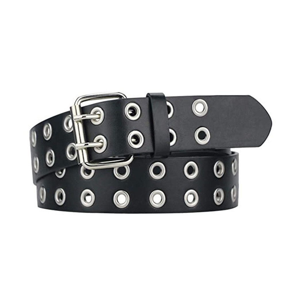 1/2/3 Punk Double Buckle Belt Exquisite Craft And Soft Texture Classic Style - Picture 33 of 42