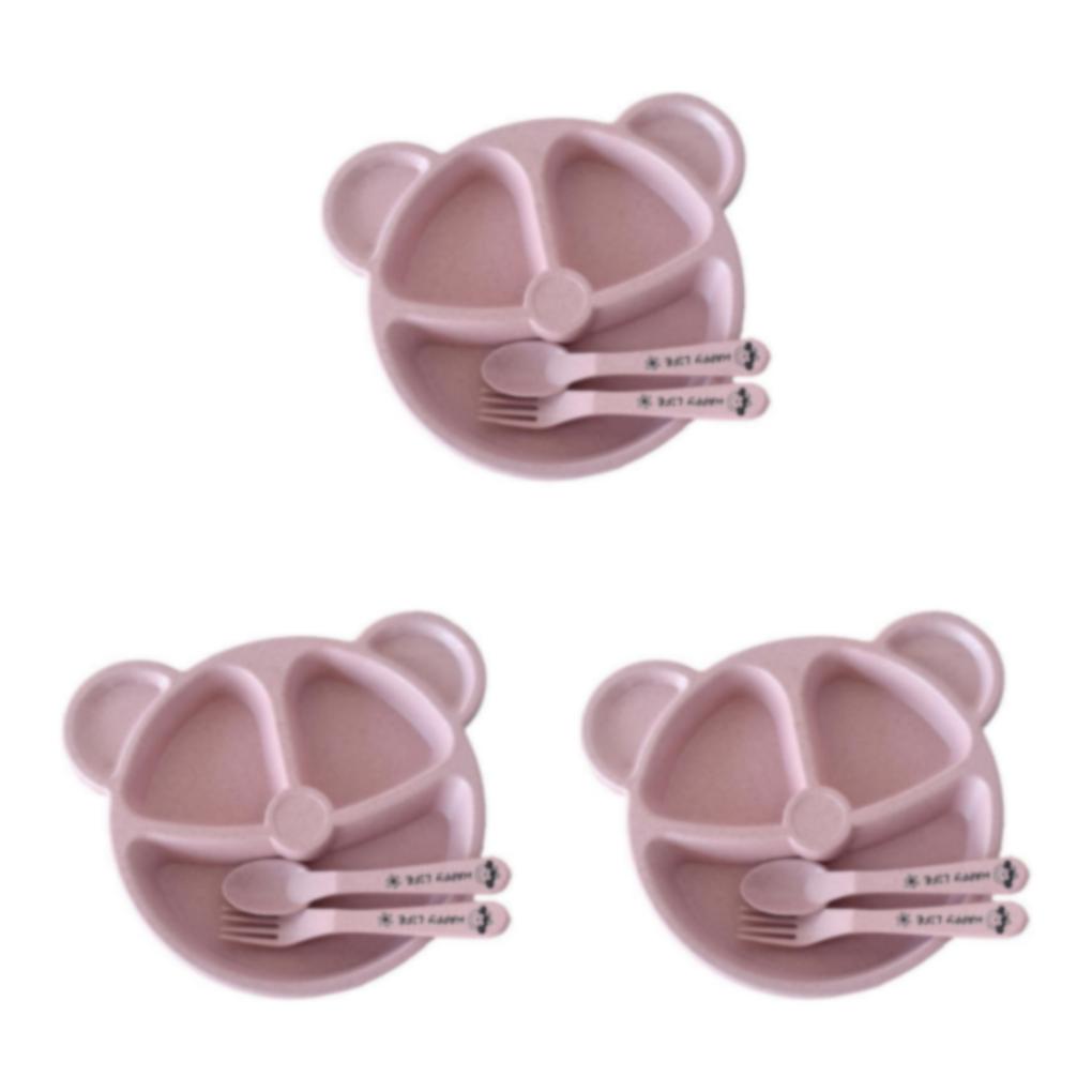 1/2/3 Divided Plates Set 3-Compartment Leakproof for Toddler Kids - Picture 14 of 15