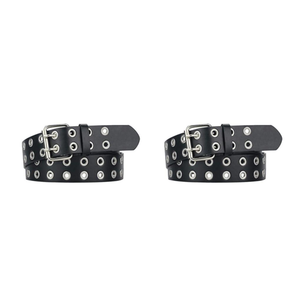1/2/3 Punk Double Buckle Belt Exquisite Craft And Soft Texture Classic Style - Picture 15 of 42