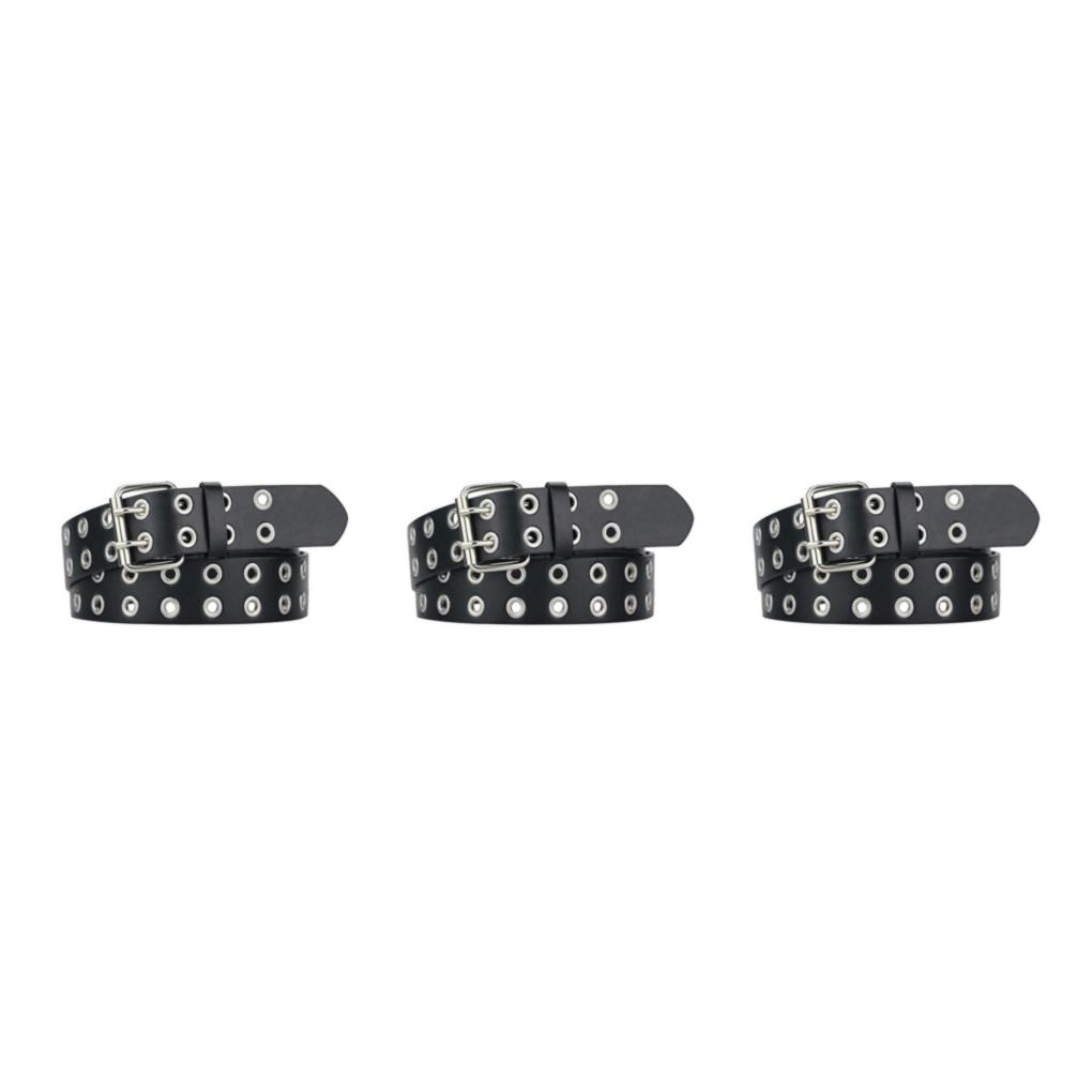 1/2/3 Punk Double Buckle Belt Exquisite Craft And Soft Texture Classic Style - Picture 16 of 42