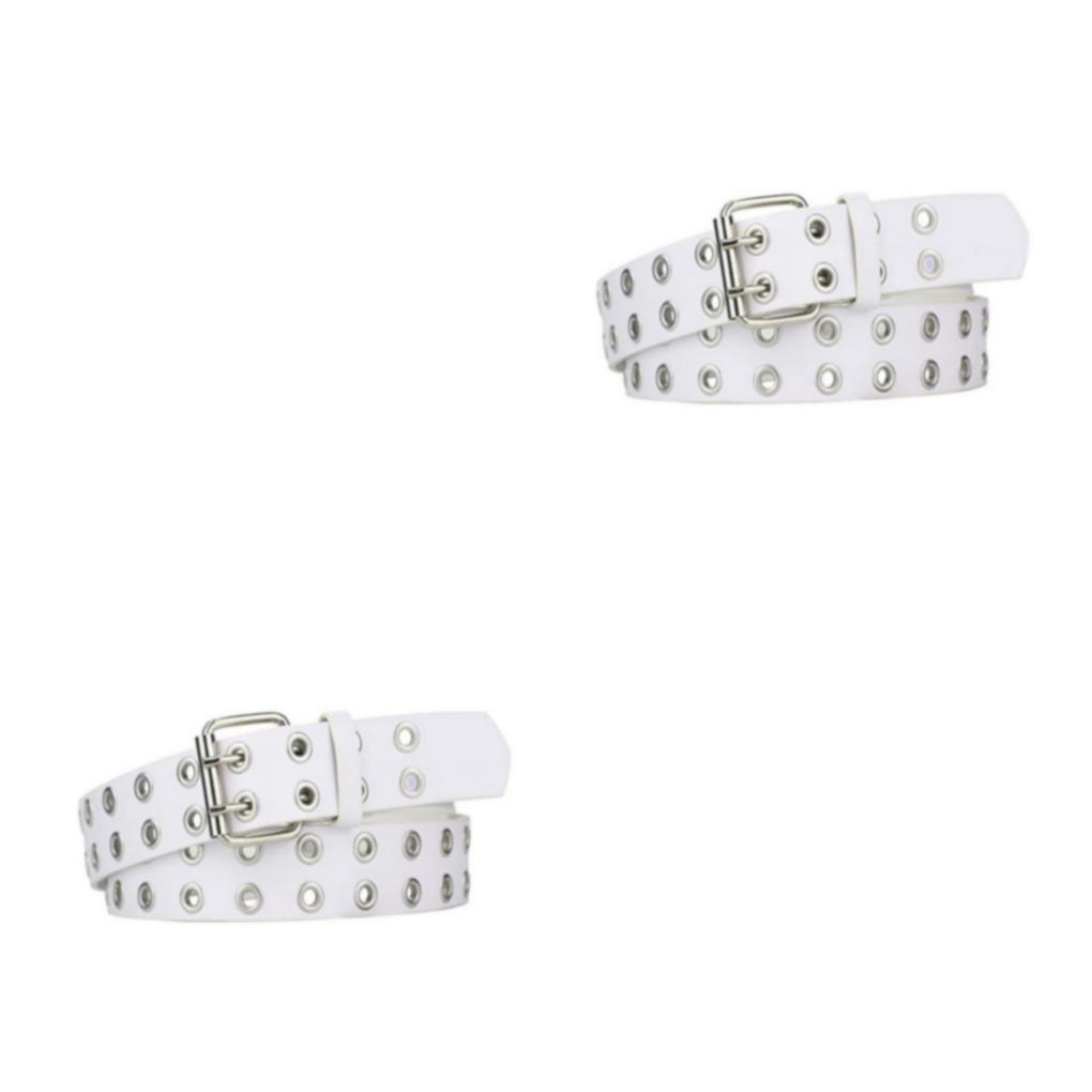1/2/3 Punk Double Buckle Belt Exquisite Craft And Soft Texture Classic Style - Picture 19 of 42
