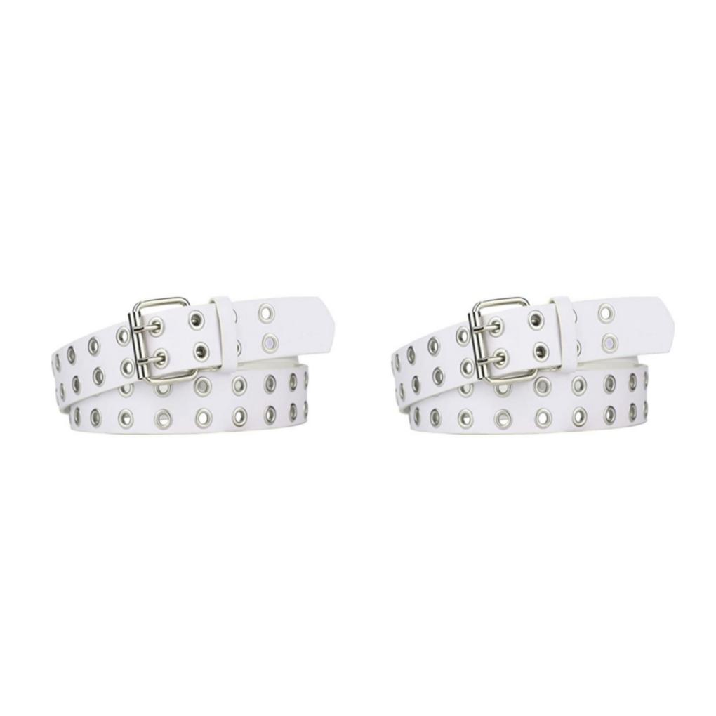 1/2/3 Punk Double Buckle Belt Exquisite Craft And Soft Texture Classic Style - Picture 23 of 42
