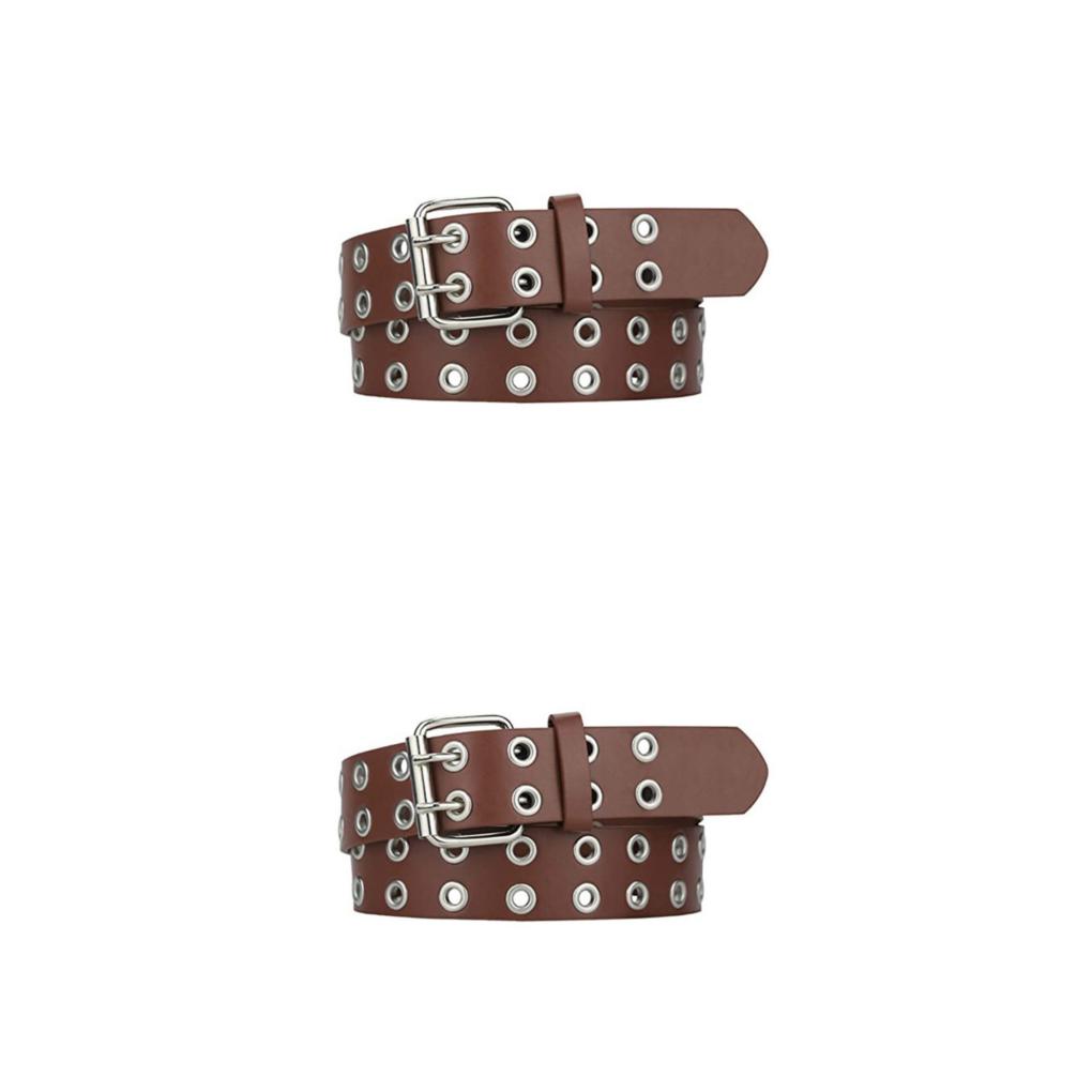 1/2/3 Punk Double Buckle Belt Exquisite Craft And Soft Texture Classic Style - Picture 25 of 42