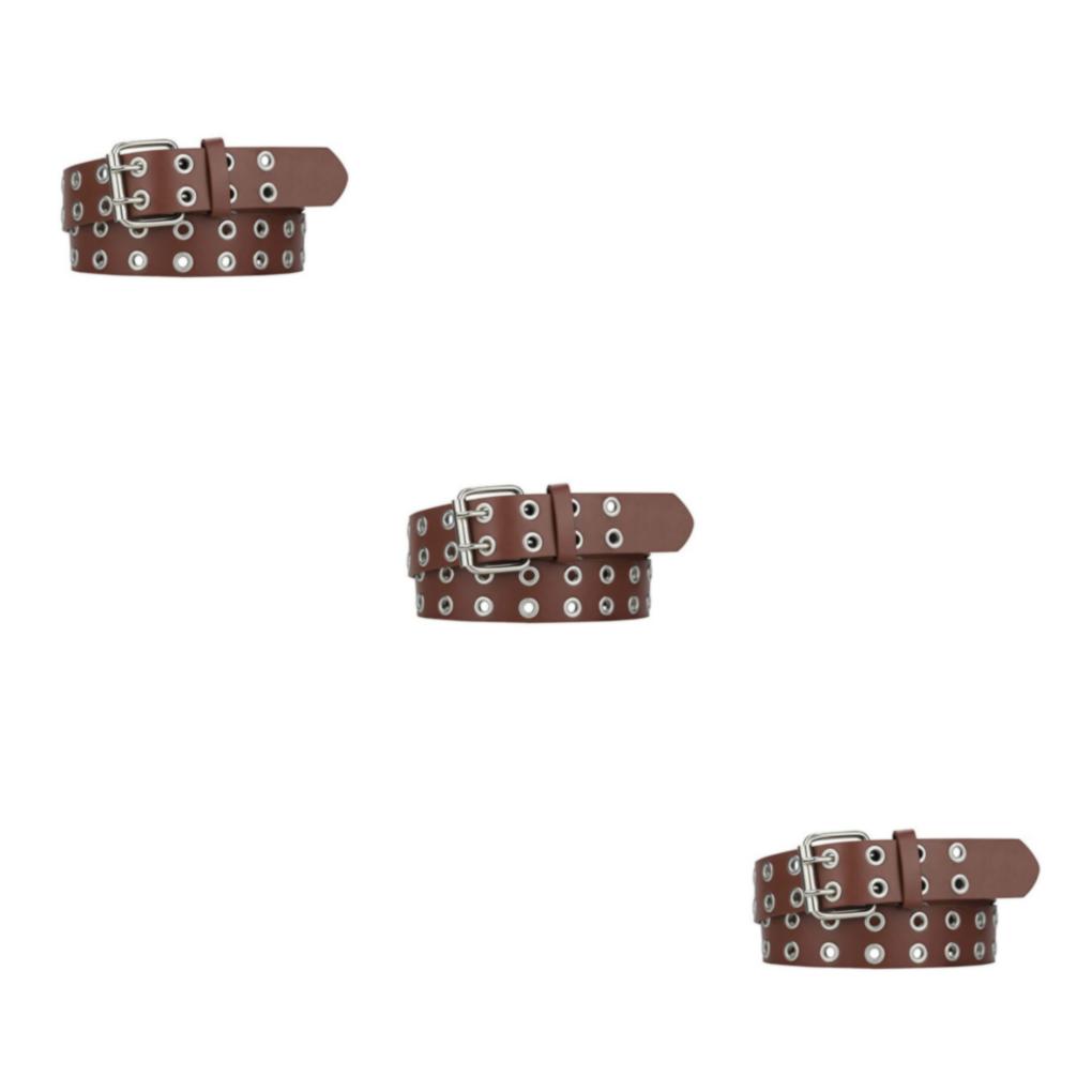 1/2/3 Punk Double Buckle Belt Exquisite Craft And Soft Texture Classic Style - Picture 26 of 42