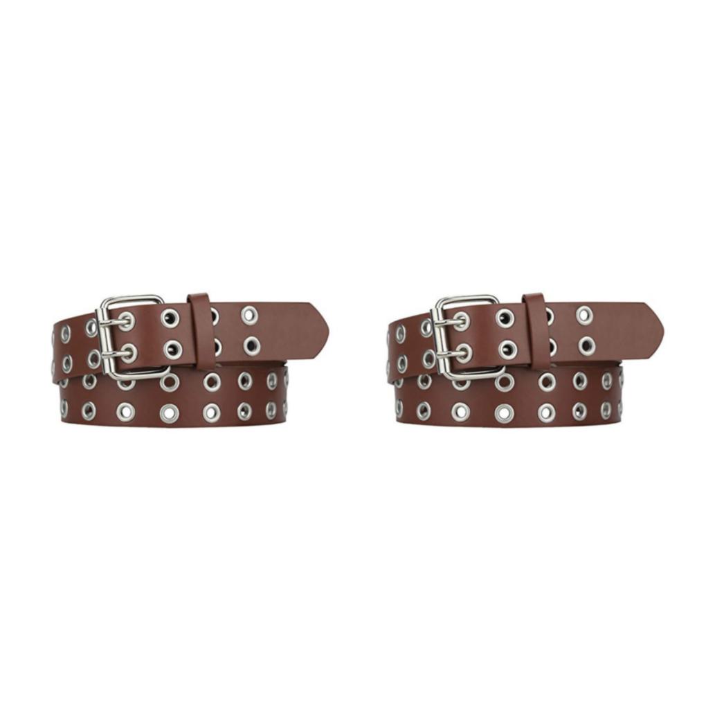 1/2/3 Punk Double Buckle Belt Exquisite Craft And Soft Texture Classic Style - Picture 31 of 42